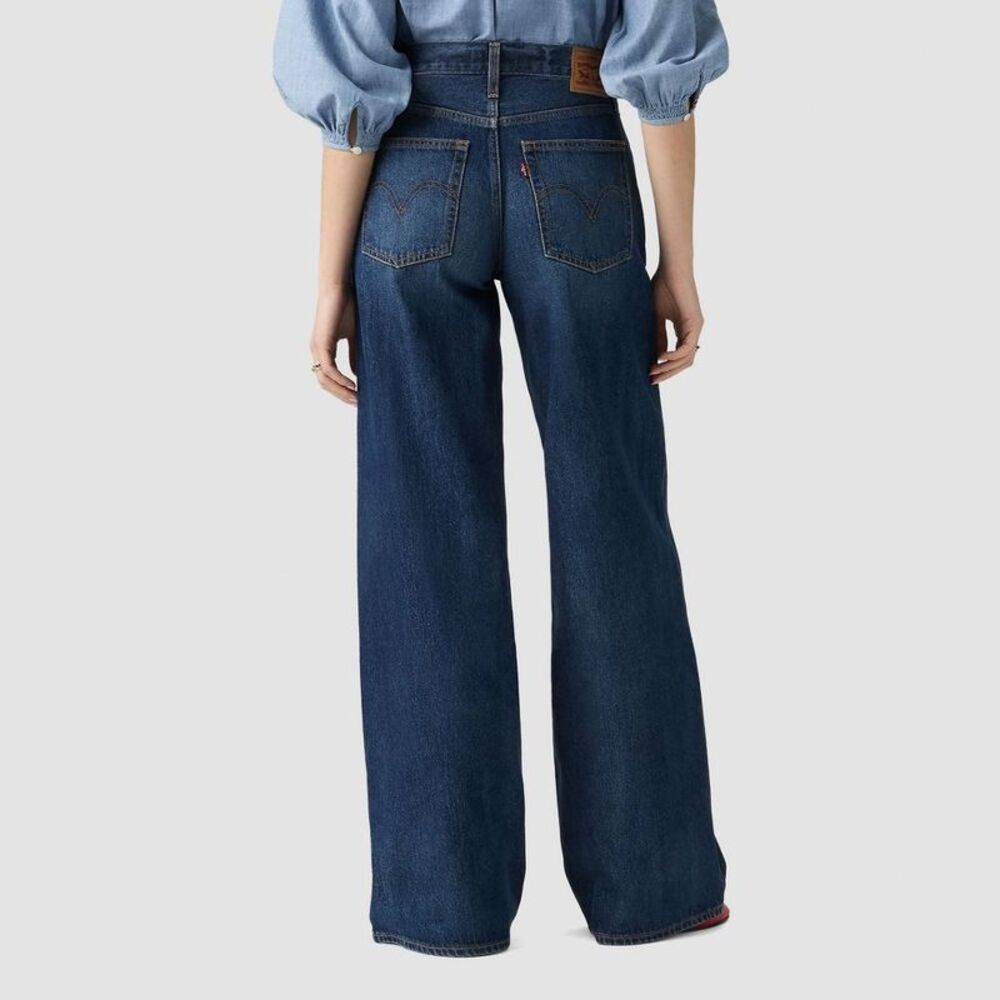 Levi's Women's Middy Pants Wide Leg Midnight Charm Dark Blue Denim 27 - Picture 2 of 3
